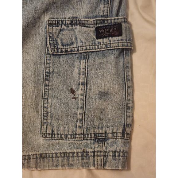 Wrangler cargo shorts size 32 mens light denim HERO y2k - Picture 3 of 5